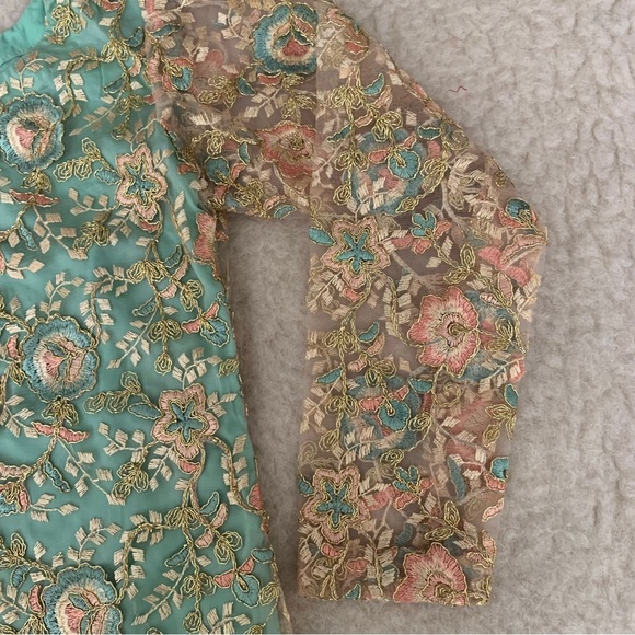 Pakistani eid semi formal 3 piece shirt, trousers, dupatta - Picture 11 of 16